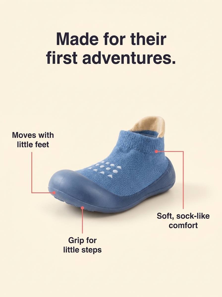 LittleSteps™ – Baby First Walker Sock Shoes