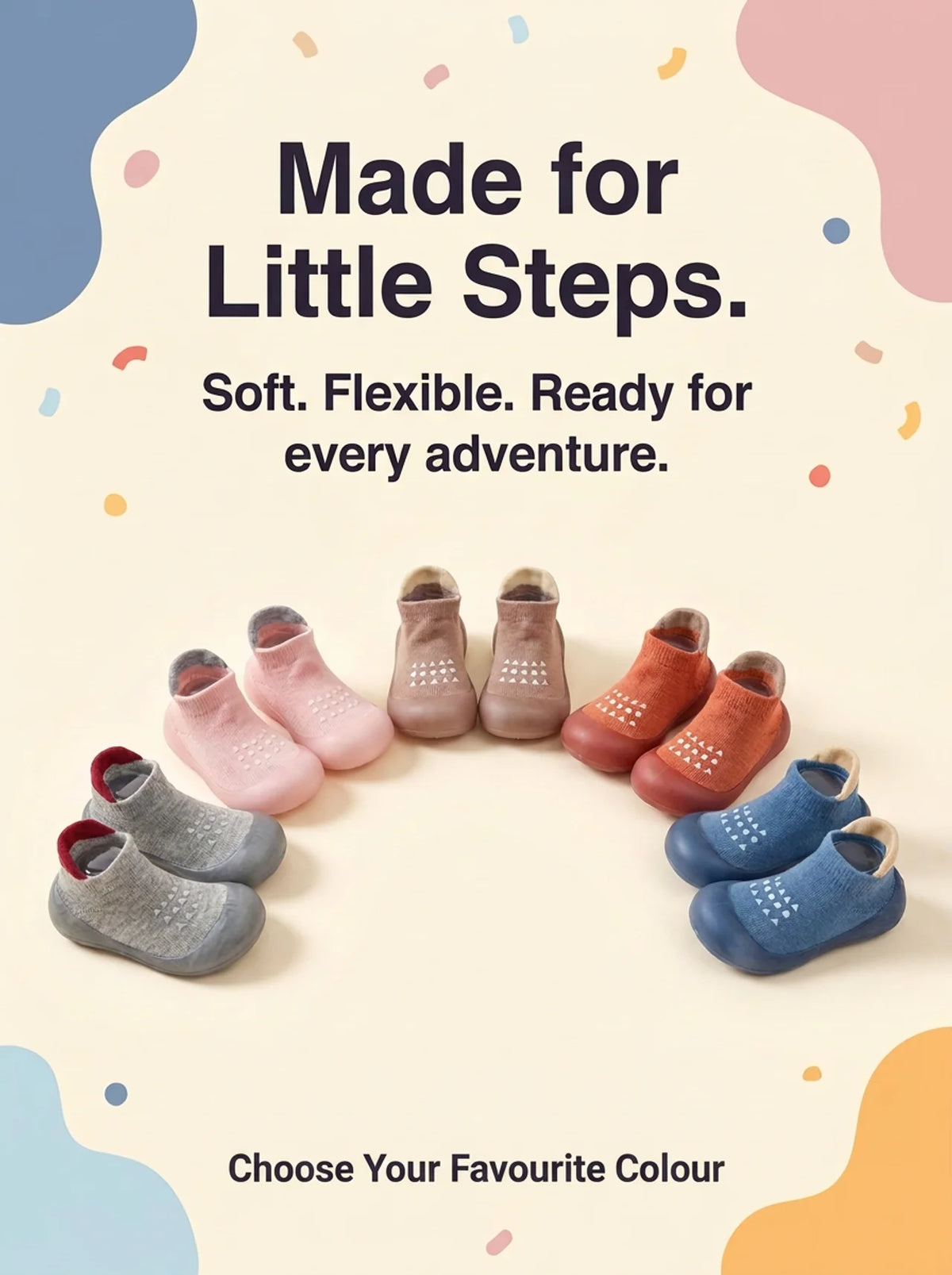 LittleSteps™ – Baby First Walker Sock Shoes